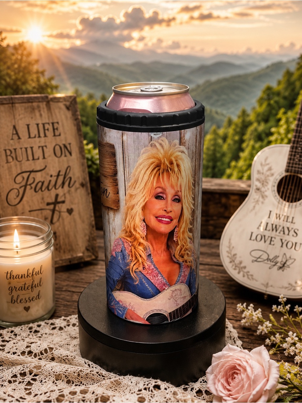 Smoky Mountain Darling | Dolly-Inspired 16 oz ChillKeeper™ Can Cooler